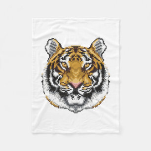 8 Bit Tiger Fleecedecke
