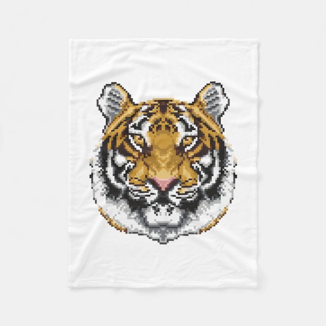 8 Bit Tiger Fleecedecke (Vorderseite)