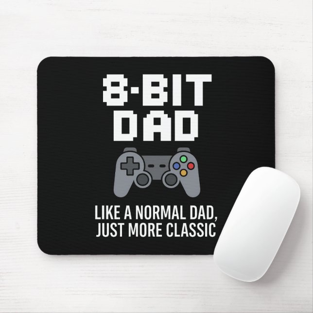 8-Bit-Vater-Classic-Gamer-Controller-Design Mousepad (Mit Mouse)