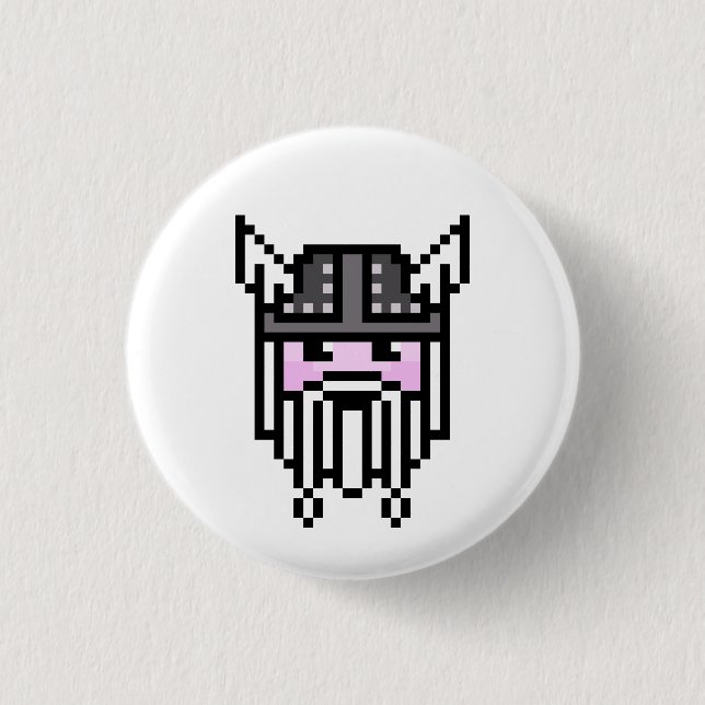 8 Bit Viking Button (Vorderseite)