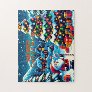 8-Bit-Weihnachtsbaum & Santa