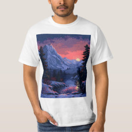 8 Bit Winternacht T-Shirt