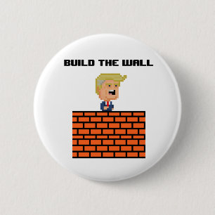 8-Bitdonald trump "Gestalt die Wand-" Knopf Button