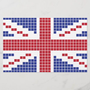 8-Bitflagge pixel-Gewerkschafts-Jack-Briten Briefpapier
