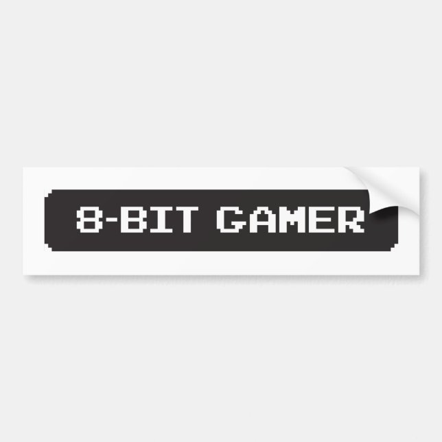 8-BitGamer Bumber Aufkleber Autoaufkleber (Vorne)