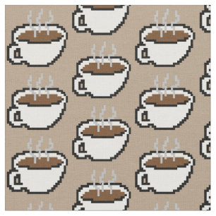 8-Bitkaffee-Gewebe Stoff