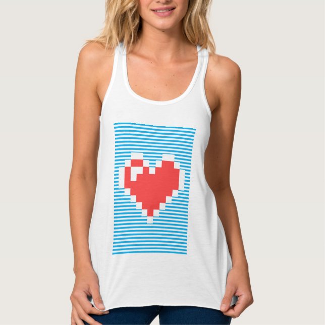8 Bits Heart, Tank Top (Vorderseite)