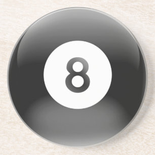 8 Black Ball Billiard Dessous de verre