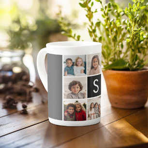 8 Collage Monogram FOTO 6 benötigt Arbeit Prozellantasse