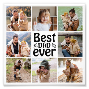8 Collage photo Meilleur papa Élargissement photo