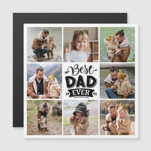 8 Collage photo Meilleur papa Jamais Carte magnéti