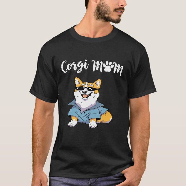 8 Corgi-Mutter T-Shirt (Vorderseite)