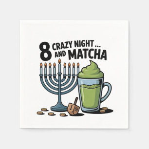 8 Crazy Nights und Matcha Hanukkah jüdischer Jude Serviette