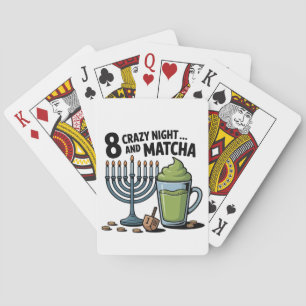 8 Crazy Nights und Matcha Hanukkah jüdischer Jude Spielkarten