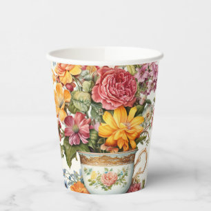 8 Cups Blume Pappbecher
