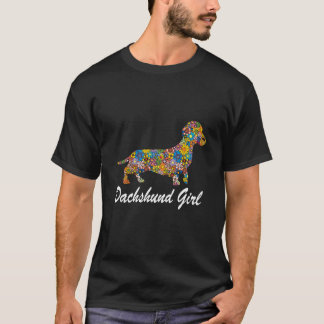 8 Dachshund Mädchen-Lustige Dachshund Hunde Liebha T-Shirt