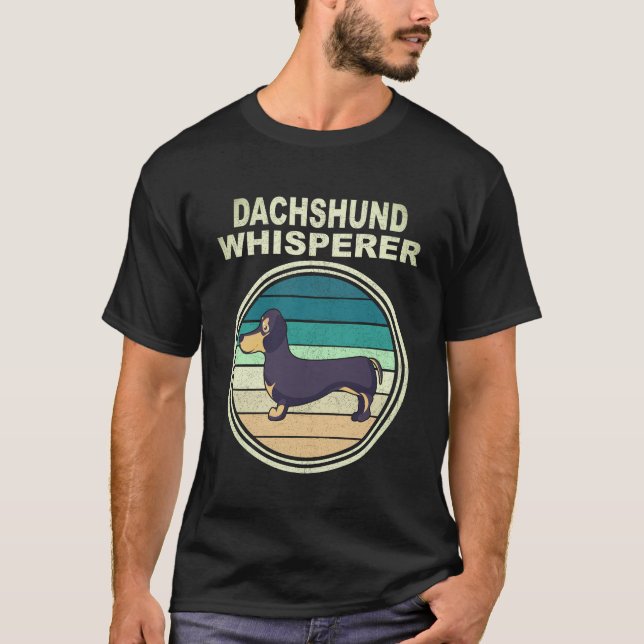 8 Dackelflüsterer Vintage T-Shirt (Vorderseite)