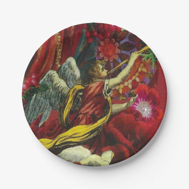 8 Dessert oder Salat Papier Teller Weihnachten (Vorderseite)