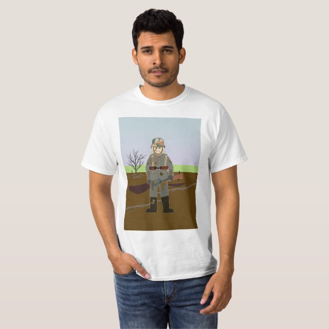8# deutscher Stormtrooper WWI T-Shirt (Vorne ganz)