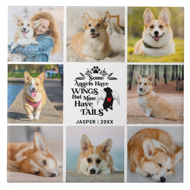 8 Erinnerung an den Verlust des Hundes in Fotocoll Fliese (Vorderseite)