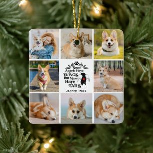 8 Erinnerung an den Verlust des Hundes in Fotocoll Keramikornament