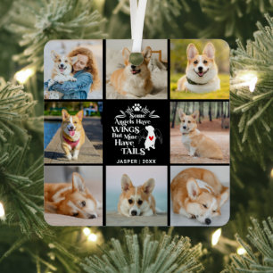 8 Erinnerung an den Verlust des Hundes in Fotocoll Ornament Aus Metall