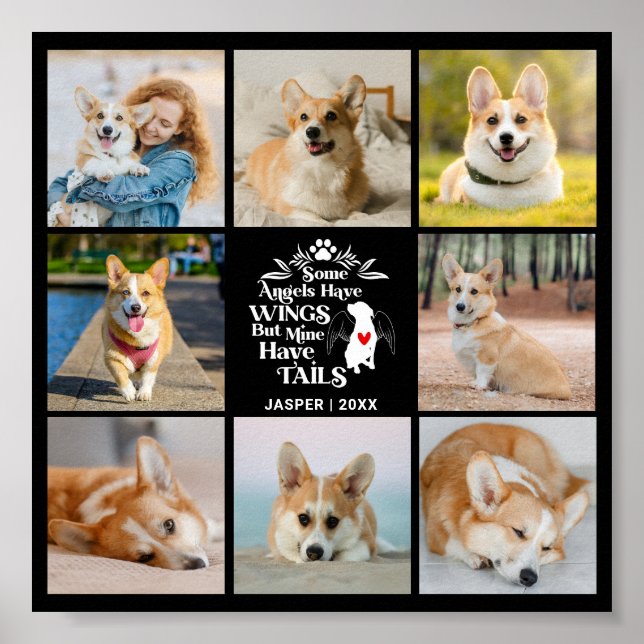 8 Erinnerung an den Verlust des Hundes in Fotocoll Poster (Vorne)
