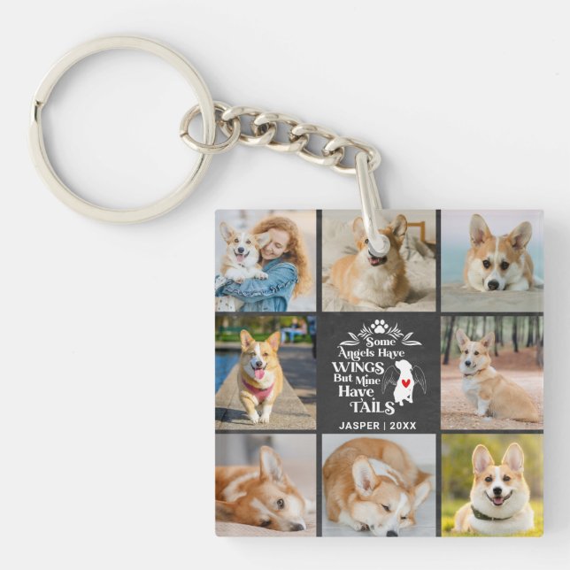 8 Erinnerung an den Verlust des Hundes in Fotocoll Schlüsselanhänger (Vorderseite)