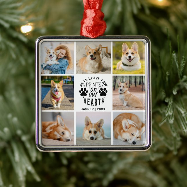 8 Erinnerung an die Fotocollage Ornament Aus Metall (Baum)