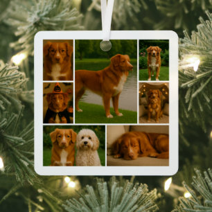 8 Foto Benutzerdefinierte Collage Personalisiert Ornament Aus Metall