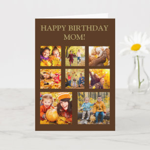 8-Foto-Collage Alles Gute zum Geburtstag Mama  Karte