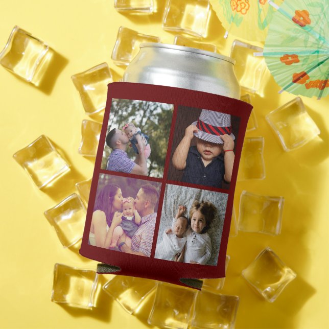 8 Foto Collage DIY Fun Personalisiert Dose Cooler Dosenkühler (In Situ Sommer)