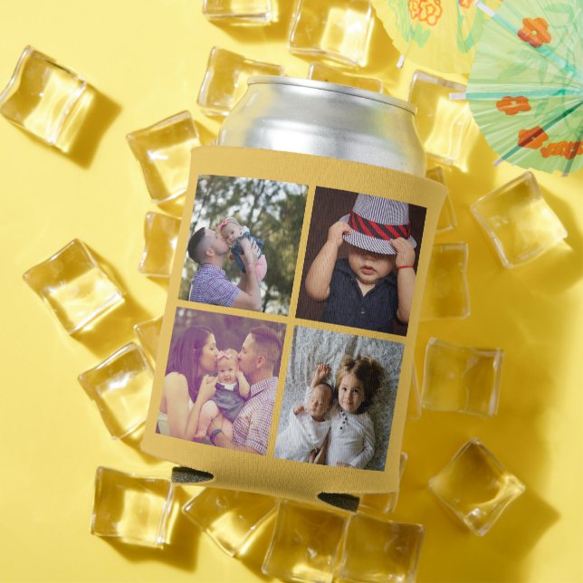 8 Foto Collage DIY Spaß Personalisiert Dosenkühler (In Situ Sommer)