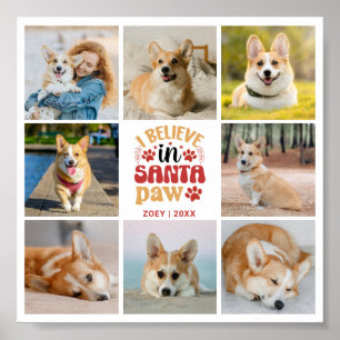8 Foto-Collage Ich glaube an den Weihnachtsmann Pa Poster