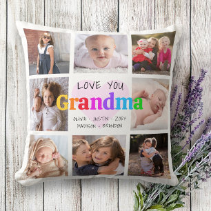 8 Foto Collage Liebe Sie Oma Colorful Modern Kissen
