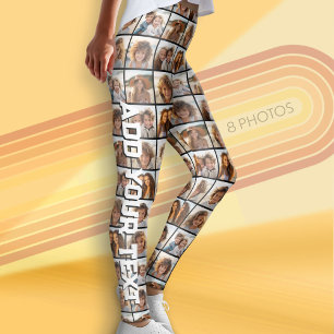 8 Foto-Collage - modernes minimales Raster mit Tex Leggings