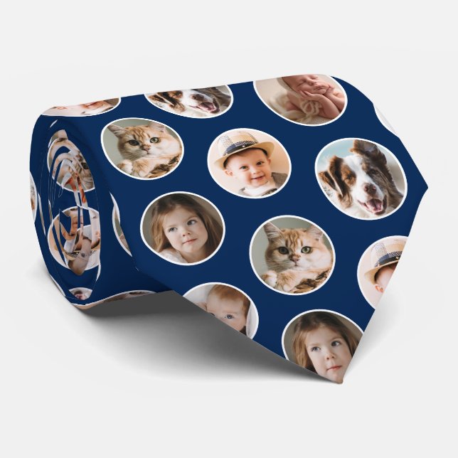 8-Foto Collage Neck Tie Krawatte (Gerollt)