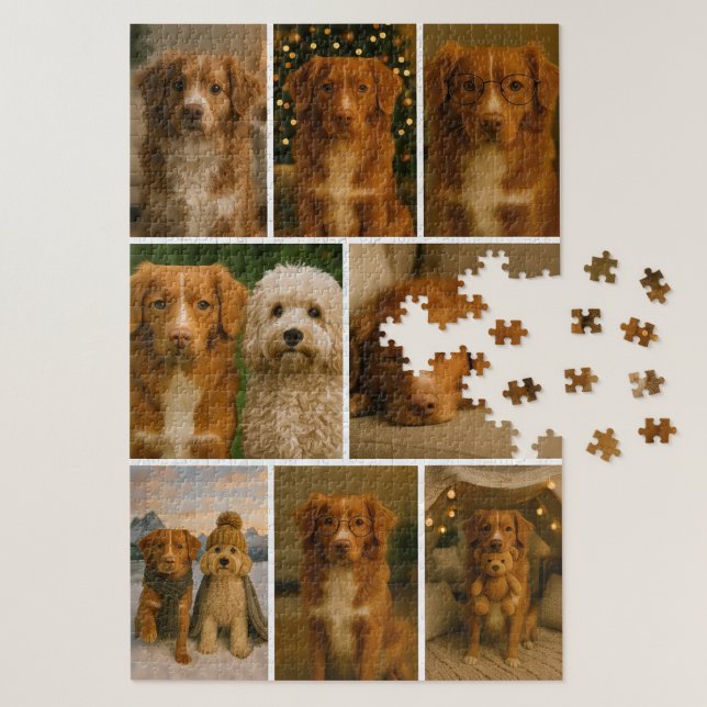 8 Foto-Collage Personalisiert Benutzerdefiniert (8 Photo Collage Personalized Custom Jigsaw Puzzle by Ricaso. Make your own one of a kind puzzle)