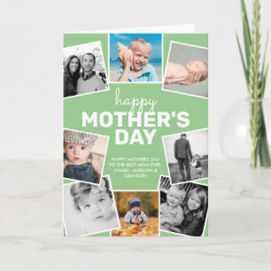 8 Foto Collage Sage Happy Mother's Day Karte