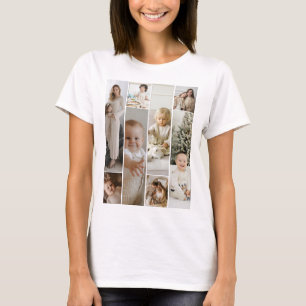 8-Foto-Collage-Vorlage personalisiert T-Shirt