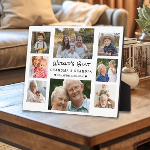 8 Foto-Collage Weltbeste Oma und Opa  Fotoplatte