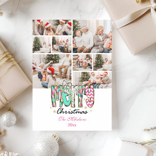 8 Foto Farbenfrohe Retro Frohe Weihnachten