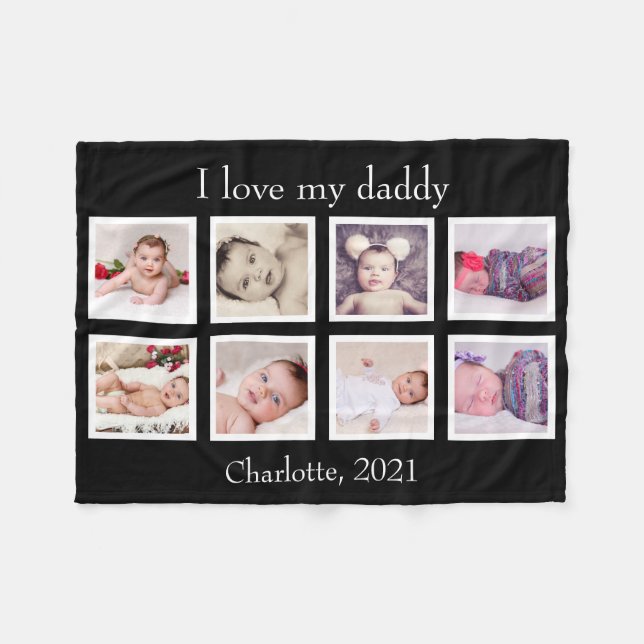 8 Foto Personalisierter benutzerdefinierter Text ( Fleecedecke (Vorderseite (Horizontal))