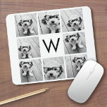 8 FotoCollage Custom Monogram Black and White Mousepad<br><div class="desc">Für dieses Design können Sie Instagram-Fotos verwenden. Verwenden Sie 8 quadratische Bilder,  um ein einzigartiges und persönliches Geschenk zu schaffen. Oder man behalte den Hipster Welpe und macht einen trendigen Sake. Wenn Sie die Bilder anpassen müssen,  klicken Sie auf das Werkzeug anpassen,  um Änderungen vorzunehmen.</div>