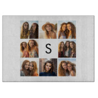 8 FotoCollage Custom Monogram Black and White