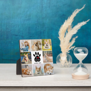 8 FotoCollage I Liebe Meine Dog Paw Print Fotoplatte
