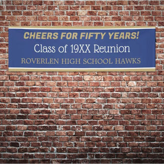 8 ft Banner! Edit the year! Class reunion Banner