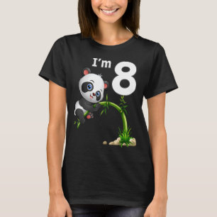 8. Geburtstag 8 Jahre altes Party Tier Panda 2 T-Shirt