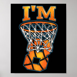 8. Geburtstag Basketball Player I m 8 Boys Girls B Poster