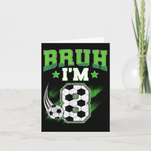 8. Geburtstag Boy Soccer Bruh Im 8-jährigen Sport Karte